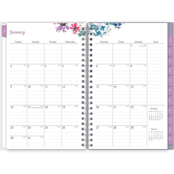 Blue Sky Laila Create-Your-Own Cover Weekly/Monthly Planner, Wildflower Artwork, 8 X 5, Purple/Blue/Pink, 12-Month (Jan-Dec): 2023, 2023 Calendar