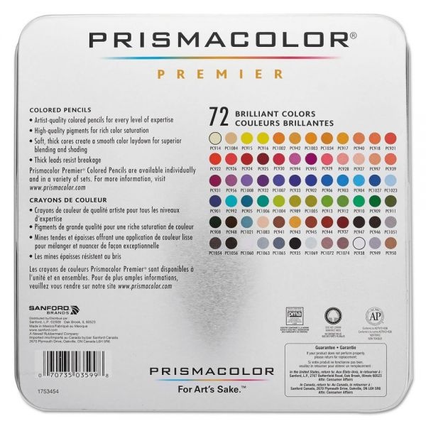 Prismacolor Premier Soft Core Colored Pencils Assorted Colors Pack