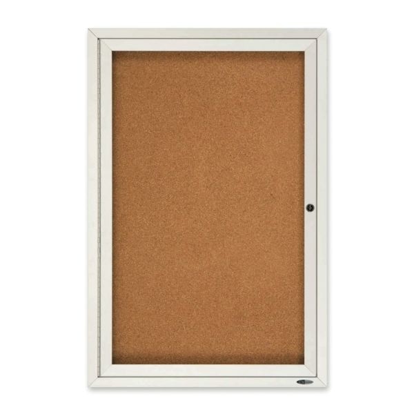 Quartet Classic Enclosed Cork Bulletin Board, 36" X 24", Aluminum Frame With Silver Finish