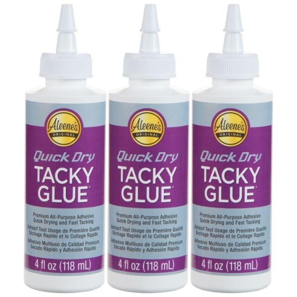 Aleene's Quick Dry Tacky Glue 4Oz 3/Pkg