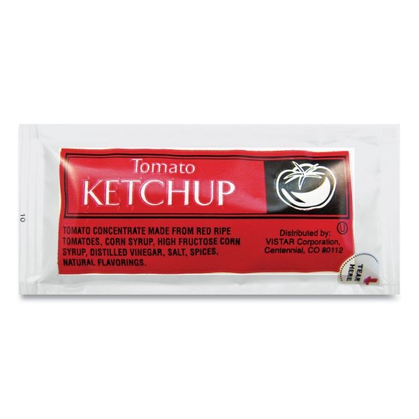Vistar Condiment Packets, Ketchup, 0.25 Oz Packet, 200/Carton