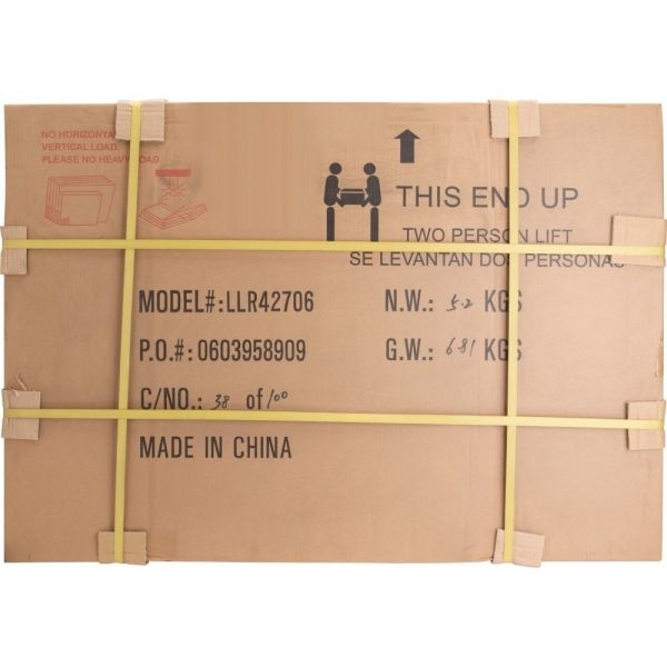 Lorell Enclosed Cork Bulletin Board, 36" X 24", Silver Aluminum Frame
