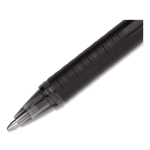 Uniball Jetstream 101 Hybrid Gel Pen, Stick, Bold 1 Mm, Black Ink, Black Barrel, Dozen