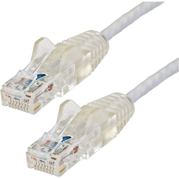 1 Ft Cat6 Cable - Slim Cat6 Patch Cord - Gray - Snagless Rj45 Connectors - Gigabit Ethernet Cable - 28 Awg - Lszh (N6pat1grs)