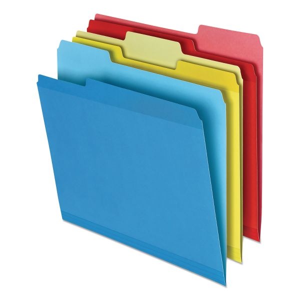 Pendaflex Poly Reinforced File Folder, 1/3-Cut Tabs: Assorted, Letter Size, Assorted Colors, 24/Pack