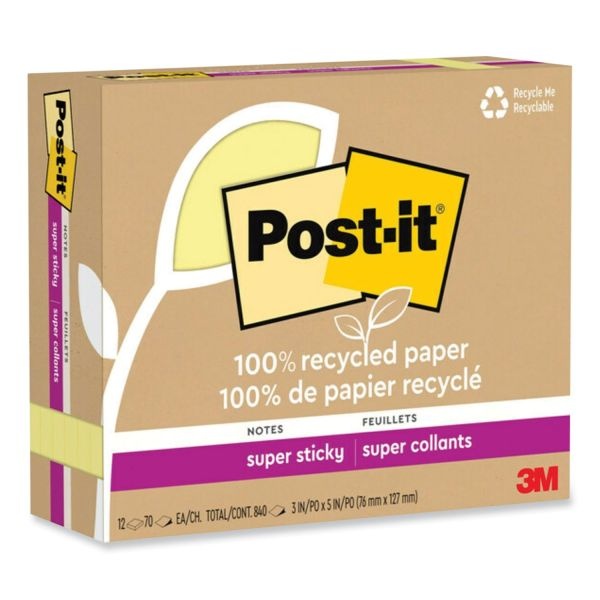 Post-It Recycled Super Sticky Notes
