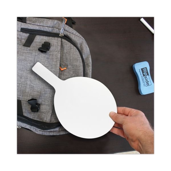 Flipside Dry Erase Paddle, 12 X 7, White Surface, 12/Pack