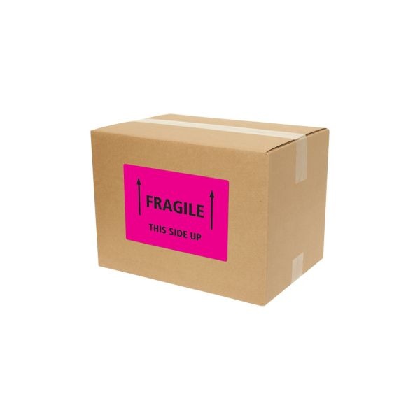 Avery High-Visibility Permanent Shipping Labels, 5948, 5 1/2" X 8 1/2", Neon Magenta, Pack Of 200