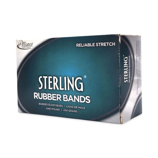 Alliance Rubber 24165 Sterling Rubber Bands, Size #16, 7/8" X 1/16", Natural Crepe, Approximately 2300 Bands