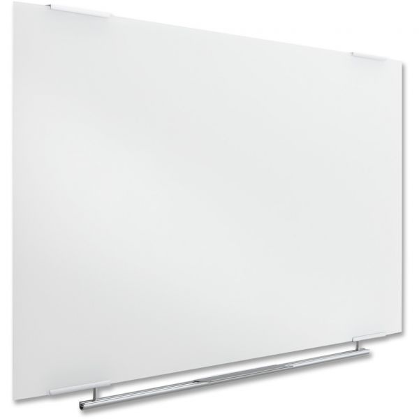 Iceberg Clarity Glass Dry Erase Board With Aluminum Trim, 72 X 36, White Surface