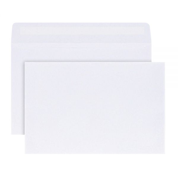Greeting Card Envelopes, A9, Gummed Seal, White, Box Of 100