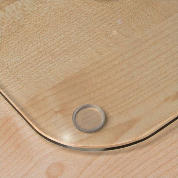 Desktex Glass Desk Pad - 19" X 24" - Clear Rectangular Glass Desk Pad - 24" L X 19" W X 0.2" d