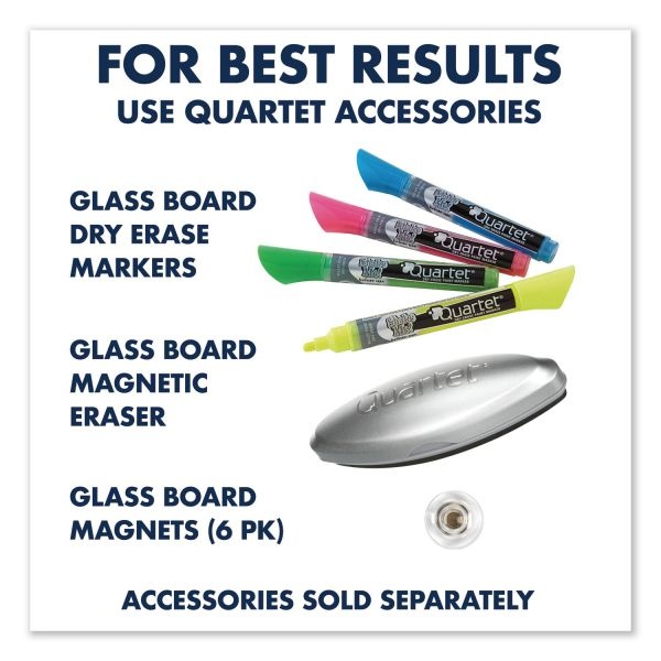 Quartet Infinity Magnetic Glass Marker Board, 36 X 24, Black