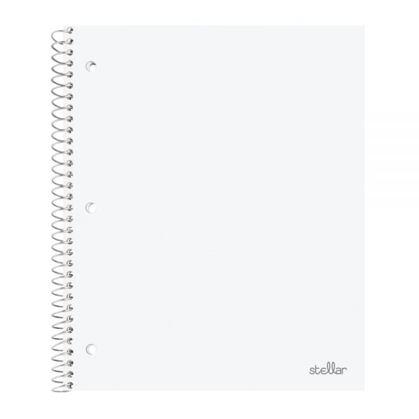 Stellar Poly Notebook, 8-1/2" X 11",1 Subject, College Ruled, 80 Sheets, Assorted Colors, Pack Of 8 Notebooks