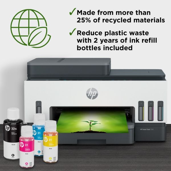 Hp Smart Tank 7301 Wireless All-In-One Cartridge-Free Ink Tank Printer ...