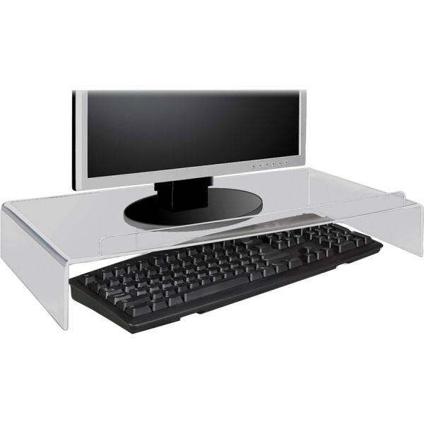 Kantek Acrylic Monitor Stand With Keyboard Storage