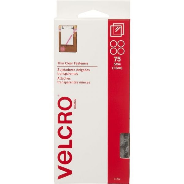 Velcro(R) Brand Thin Fasteners Coins 5/8" 75/Pkg