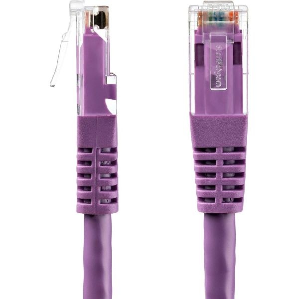 6Ft Cat6 Ethernet Cable - Purple Molded Gigabit - 100W Poe Utp 650Mhz - Category 6 Patch Cord Ul Certified Wiring/Tia