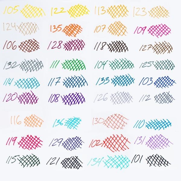 Pentel Arts Color Pen Fine Point Color Markers 18/Pkg
