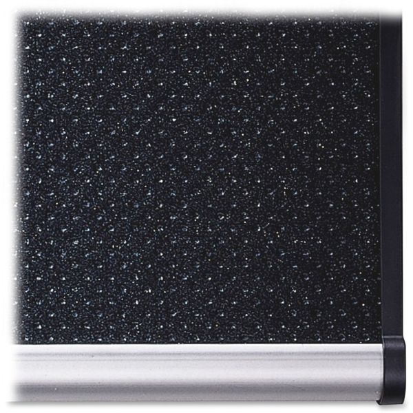 Quartet Prestige Select Black Embossed Foam Bulletin Board, 48" X 72", Aluminum Frame With Silver Finish