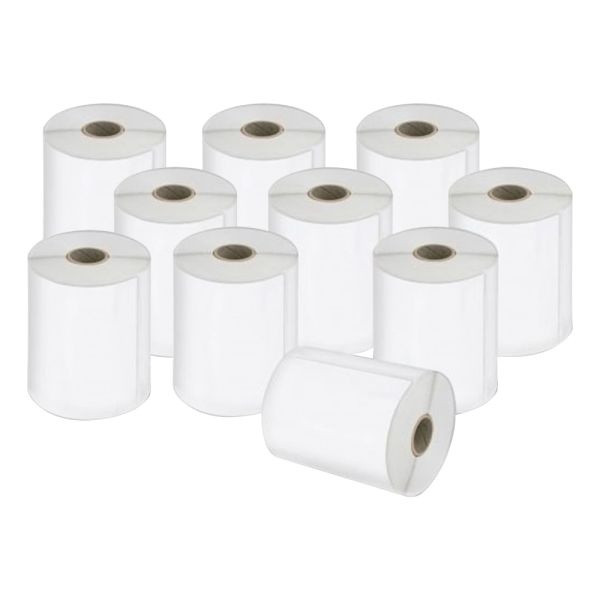 Dymo Labelwriter Xl Shipping Labels, 4" X 6", Rectangle, White, 220 Labels Per Roll, Pack Of 10 Rolls