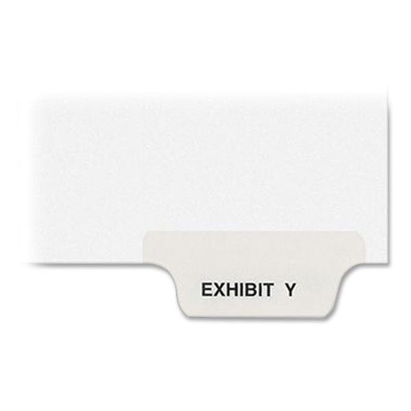 Avery-Style Preprinted Legal Bottom Tab Dividers, 26-Tab, Exhibit Y, 11 X 8.5, White, 25/Pack