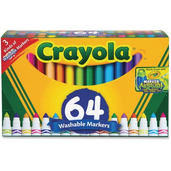 WASHABLE COLORING MARKERS 8 COLORS
