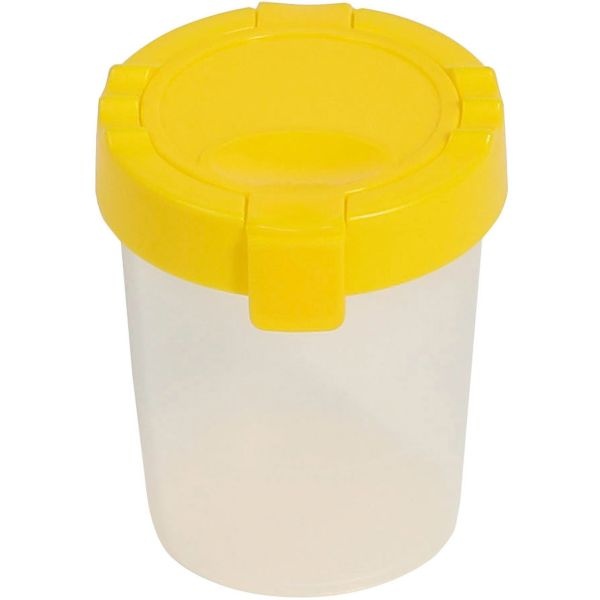 Deflecto Antimicrobial Kids No Spill Paint Cup Yellow
