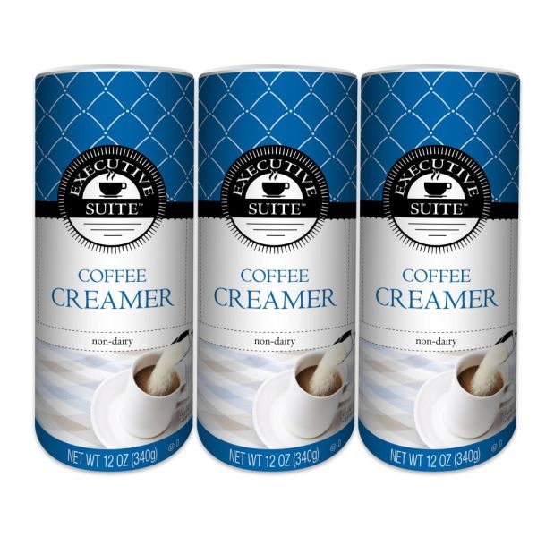 Executive Suite Non-Dairy Coffee Creamer, 12 Oz, Case Of 24 Canisters, 8 X 3 Per Pack