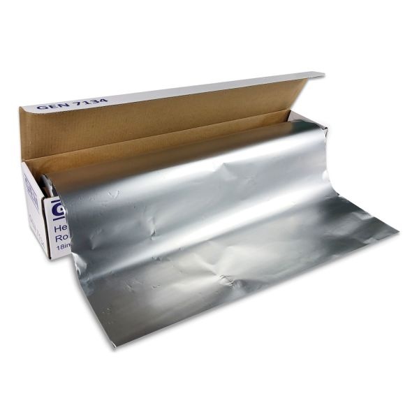 Gen Heavy-Duty Aluminum Foil Roll, 18" X 500 Ft