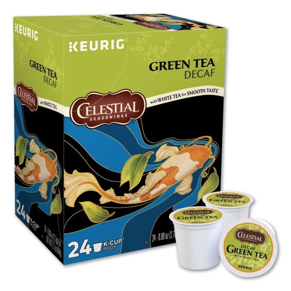 Celestial Seasonings Decaffeinated Green Tea K-Cups, 96/Carton