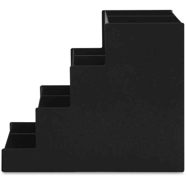 Vertiflex Narrow Condiment Organizer, 8 Compartments, 6" X 19" X 15 7/8", Black