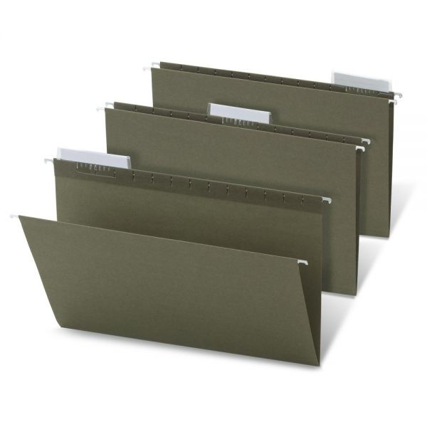 Hanging Folders, 1/3 Cut, Legal Size, 100% Recycled, Green, Pack Of 25
