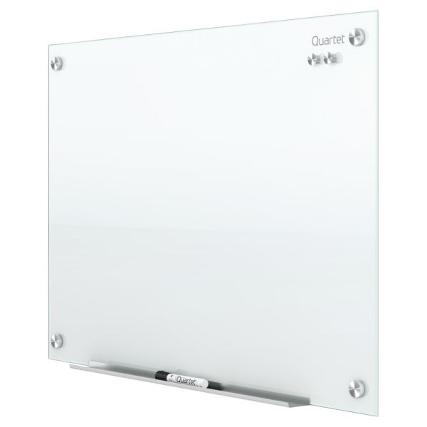 Quartet Infinity Magnetic Glass Unframed Dry-Erase Whiteboard, 24" X 18", White