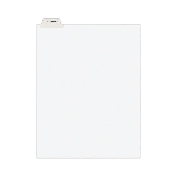 Avery-Style Preprinted Legal Bottom Tab Divider, 26-Tab, Exhibit J, 11 X 8.5, White, 25/Pk