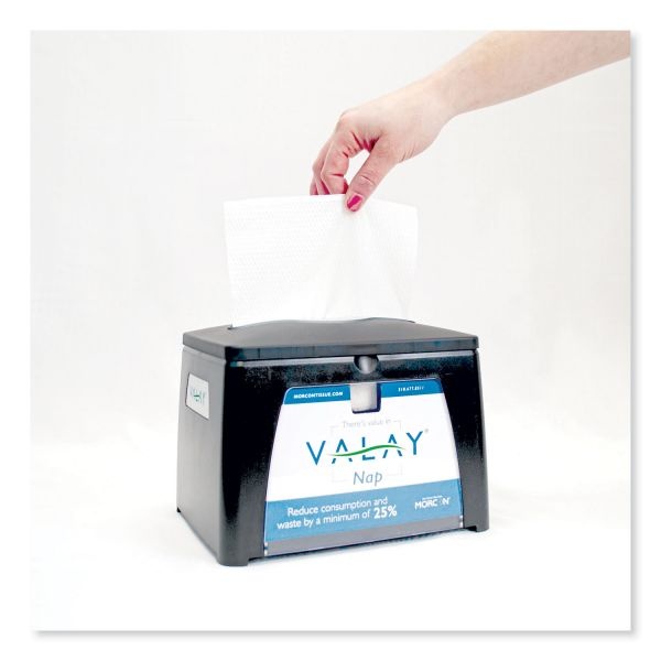Morcon Paper Valay Nap Interfolded Napkin Dispenser, 6 1/2"H X 6 1/4"W X 8"D, Black