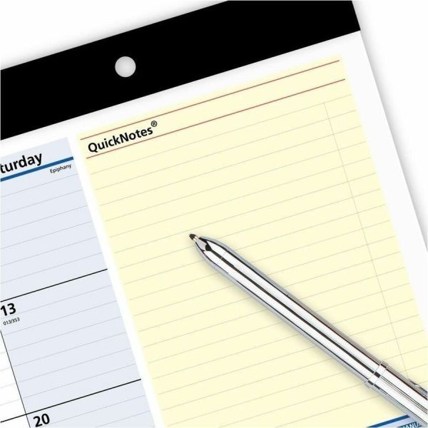 At-A-Glance Quicknotes 2024 Compact Monthly Desk Pad Calendar, Compact, 18" X 11"