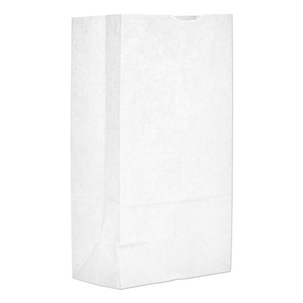 General Grocery Paper Bags, 40 Lb Capacity, #12, 7.06" X 4.5" X 13.75", White, 500 Bags
