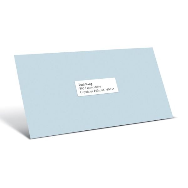 Inkjet/Laser Address Labels, Rectangle, 1" X 2 5/8", White, Pack Of 7,500