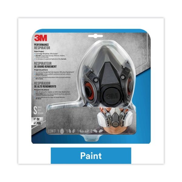 3M Half Facepiece Paint Spray/Pesticide Respirator, Small
