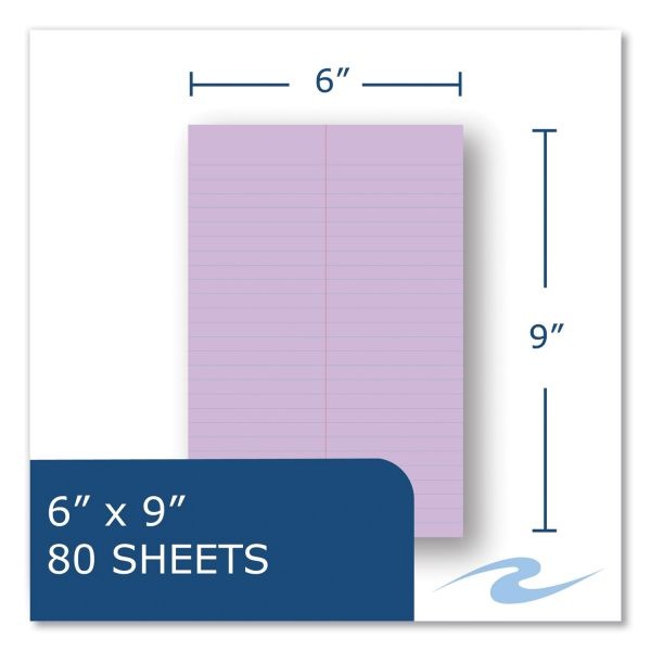 Roaring Spring Enviroshades Steno Notepad, Gregg Rule, White Cover, 80 Orchid 6 X 9 Sheets, 4/Pack