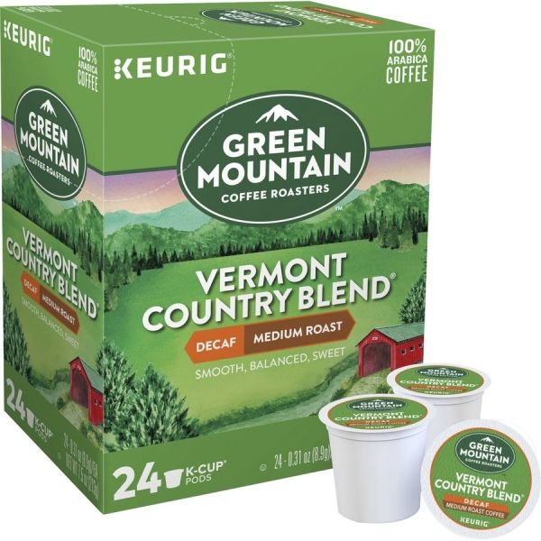 Green Mountain Coffee Vermont Country Blend Decaf Coffee K-Cups, Medium Roast, 24/Box