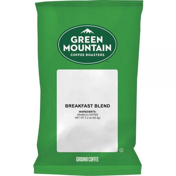 Green Mountain Ground Coffee Fraction Packs, Breakfast Blend, Light Roast, 2.2 Oz, 100 Fraction Packs