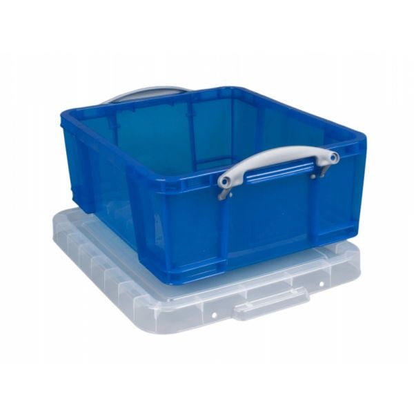 Really Useful Box Storage Box, 17 Liter, 18" X 14" X 7", Blue