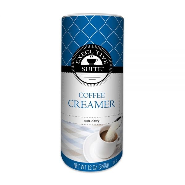 Executive Suite Non-Dairy Coffee Creamer, 12 Oz, Case Of 24 Canisters, 8 X 3 Per Pack