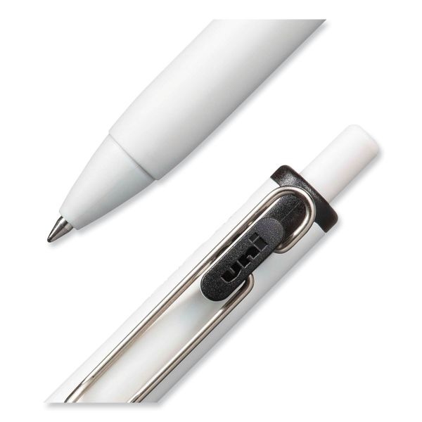 Uniball Unione Gel Pen, Retractable, Medium 0.7 Mm, Business Ink-Color Assortment, White Barrel, 5/Pack