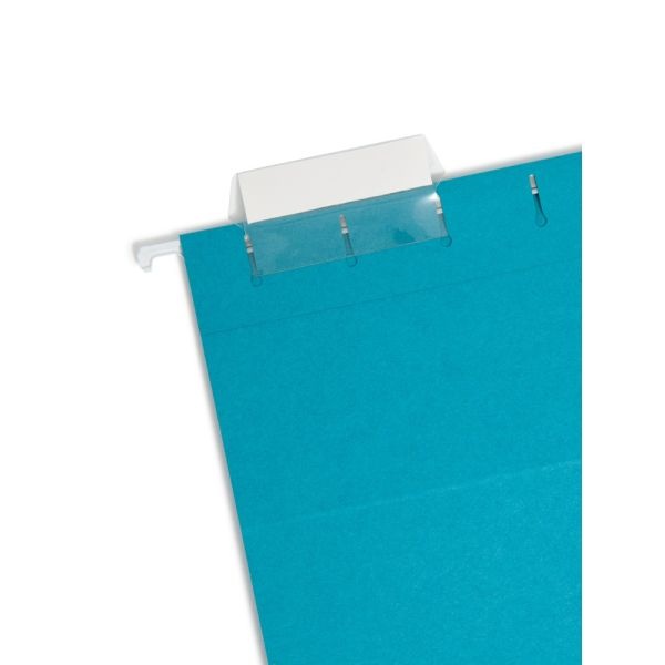 Smead Hanging File Folders, 1/5-Cut Adjustable Tab, Letter Size, Teal, Box Of 25
