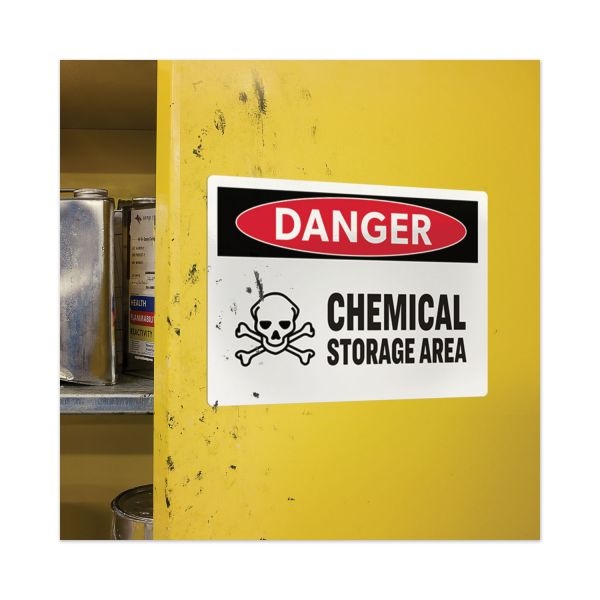Avery Surface Safe Removable Label Safety Signs, Inkjet/Laser Printers, 7 X 10, White, 15/Pack