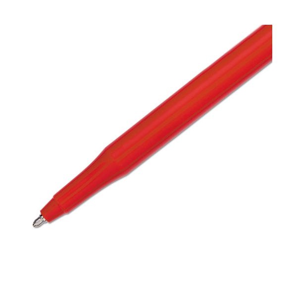 Paper Mate Eraser Mate Ballpoint Pen, Stick, Medium 1 Mm, Red Ink, Red Barrel, Dozen