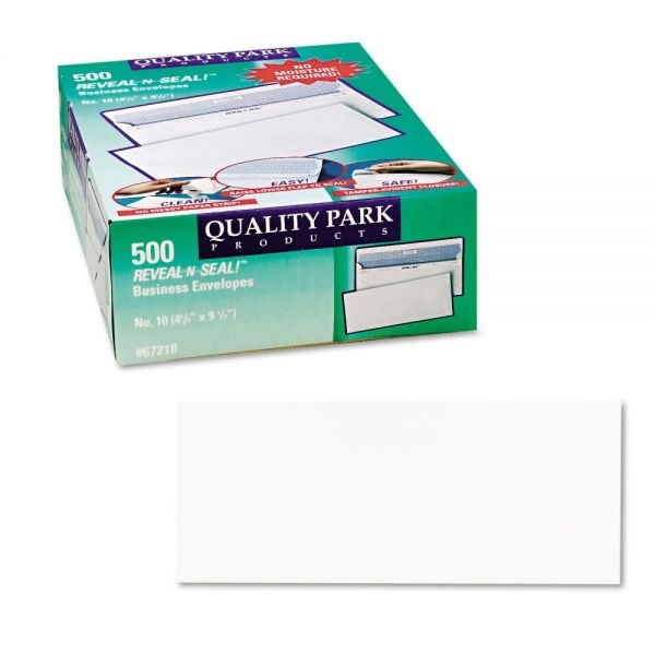 Quality Park Reveal N Seal Business Envelope, #10, 4 1/8 X 9 1/2, Self-Seal, 500/Box